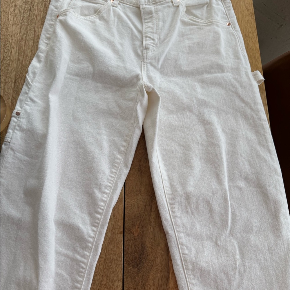 PAIGE Women’s White carpenter Jeans
